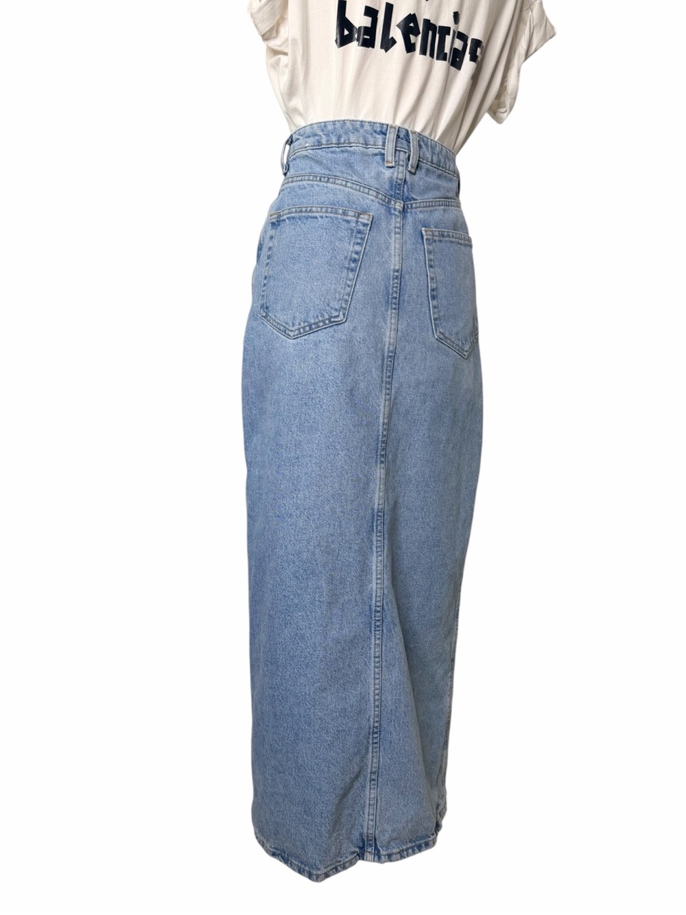 Mango High Waisted Denim Skirt . - Picture 6 of 8